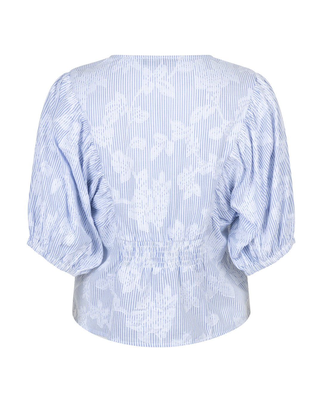 Blouse Balloonsleeve Stripe & Flower