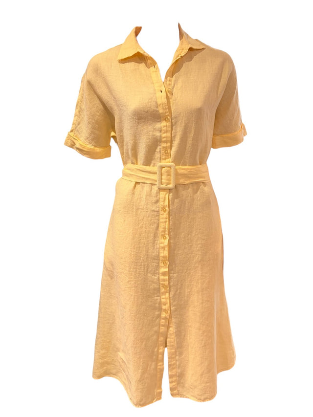 Flared linen dress