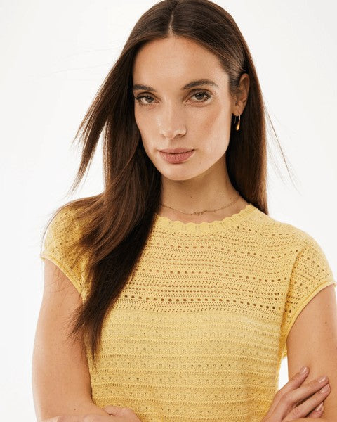 Ajour capsleeve top