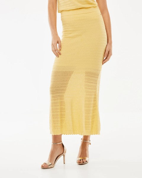 Ajour knitted midi skirt