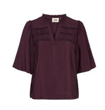 Nova s/s Blouse aubergine