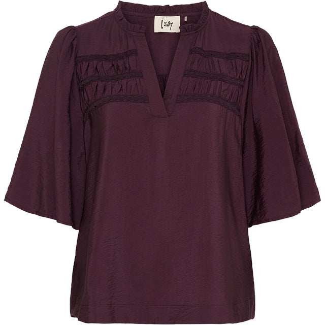 Nova s/s Blouse aubergine