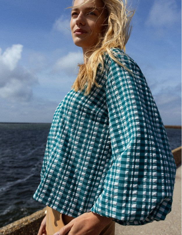 Florine check blouse
