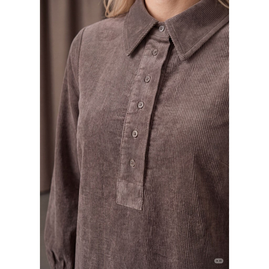Barbel corduroy dress washed taupe