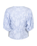 Blouse Balloonsleeve Stripe & Flower