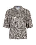 Nora Blouse Linen Leopard