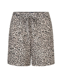 Claudette Short Linen leopard