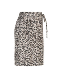 Claudette Short Linen leopard
