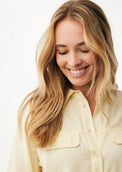 Boxy poplin blouse Geel