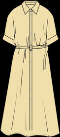 Flared linen dress
