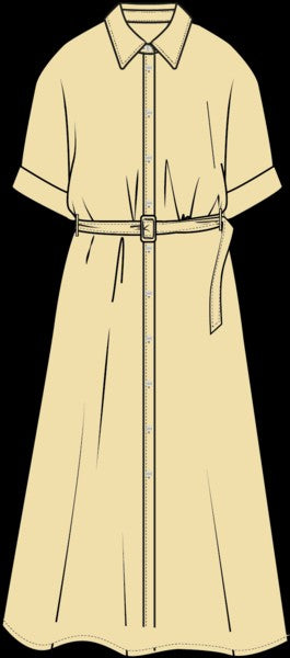 Flared linen dress
