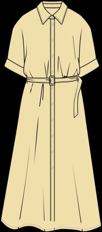 Flared linen dress
