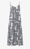 Geo print slip dress