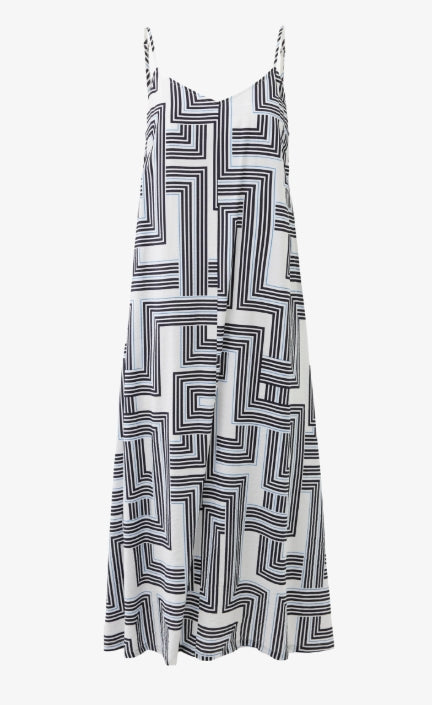 Geo print slip dress