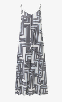 Geo print slip dress