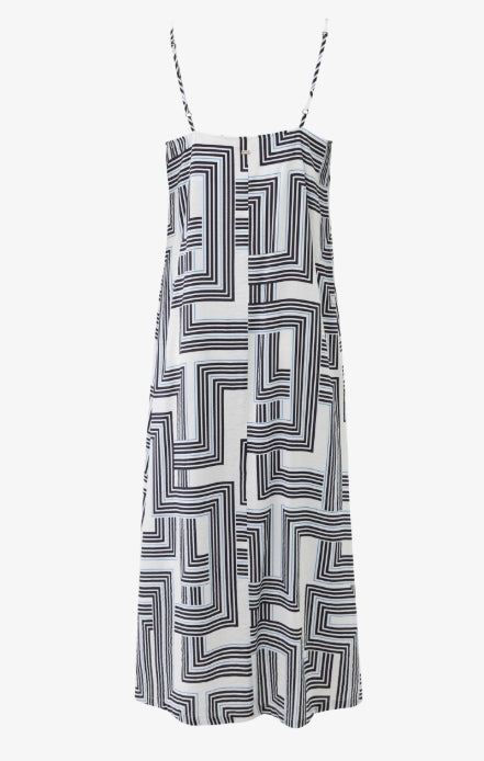 Geo print slip dress