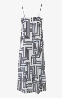 Geo print slip dress