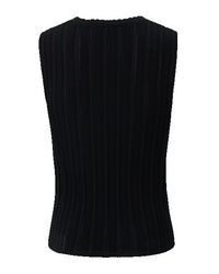LILY Ajour top zwart