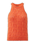 Flower knit tank top