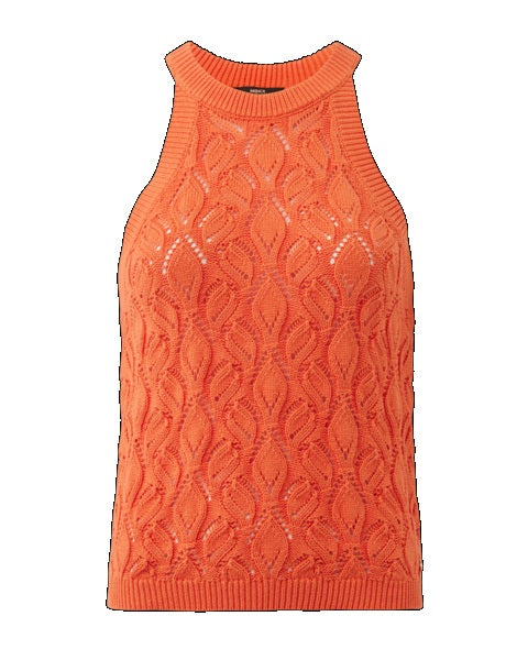 Flower knit tank top