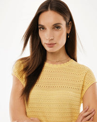 Ajour capsleeve top