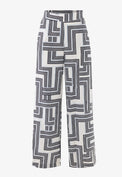 Geo print pants wide leg