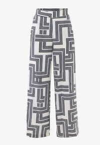 Geo print pants wide leg