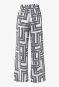 Geo print pants wide leg