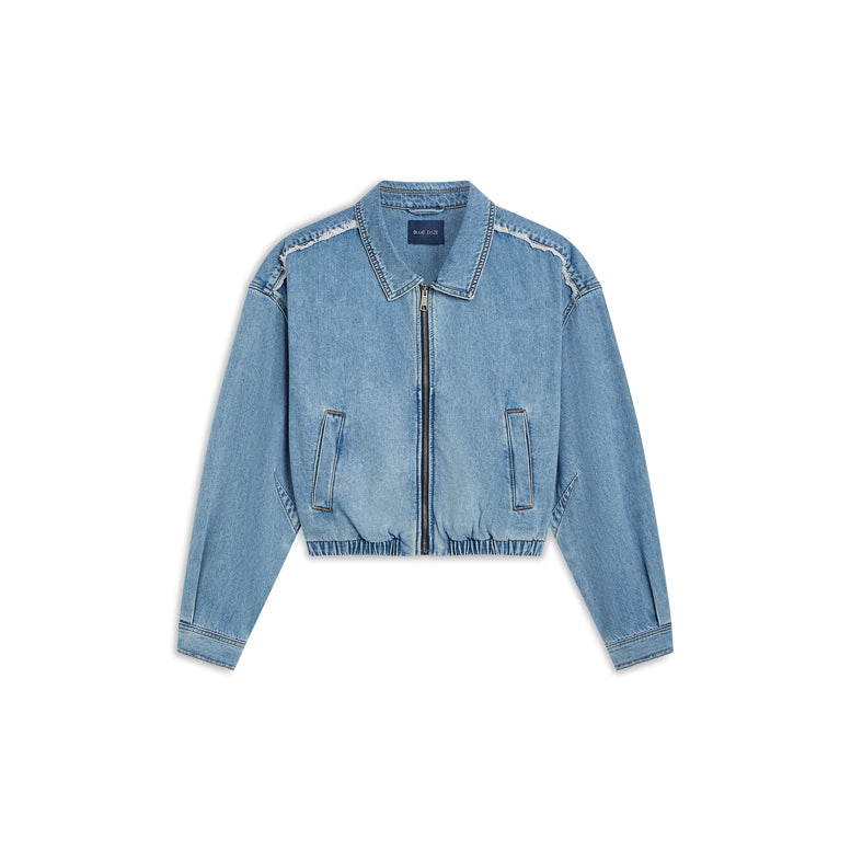 Bomber denim jacket Vintage cotton twill
