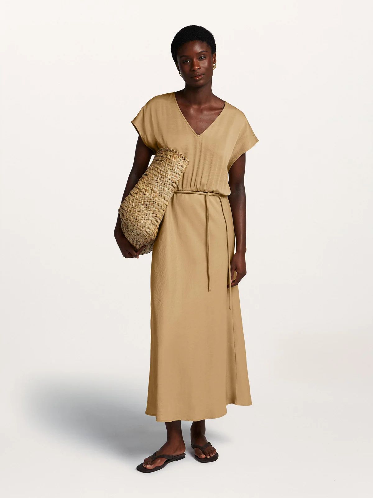Aymee kleed camel