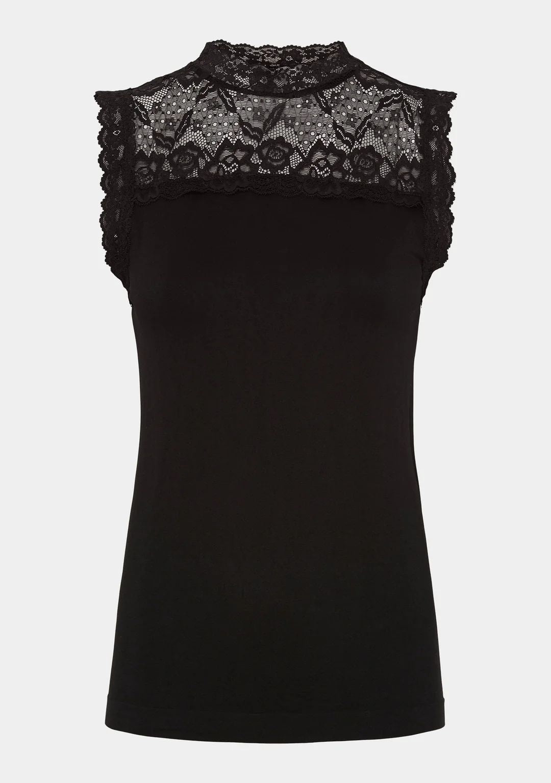 Nilla highneck top Zwart