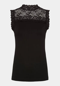 Nilla highneck top Zwart