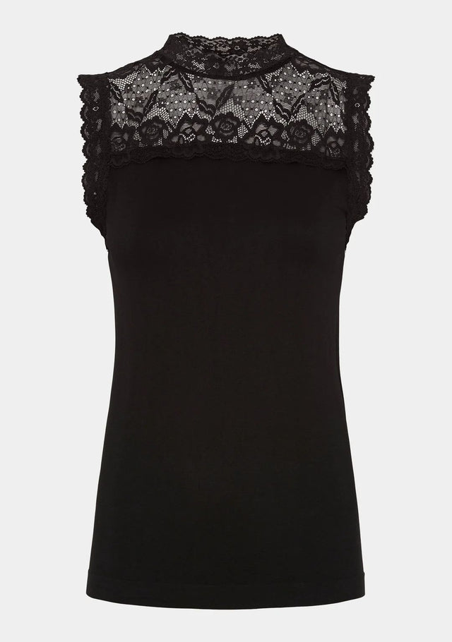 Nilla highneck top Zwart