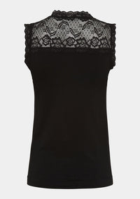 Nilla highneck top Zwart