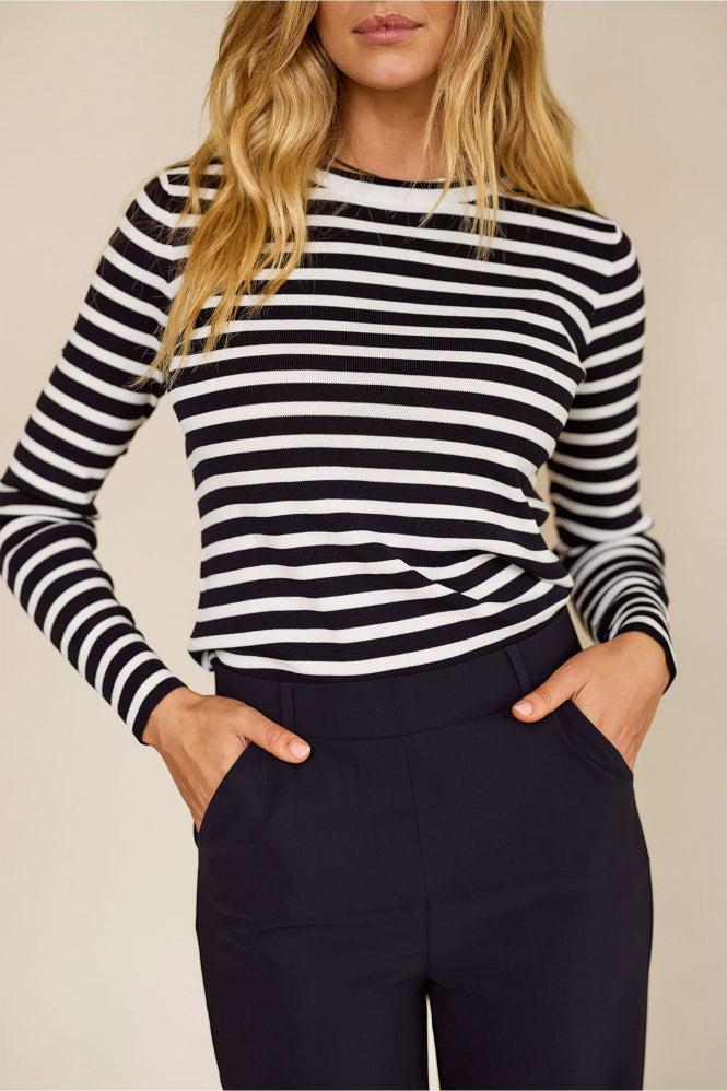 Luna stripe pullover NAVY