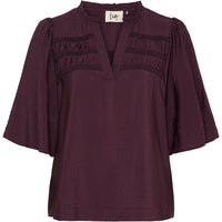 Nova s/s Blouse aubergine