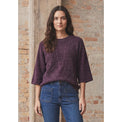 Anna s/s Pullover aubergine
