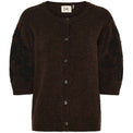 Anna s/s Cardigan brown melange