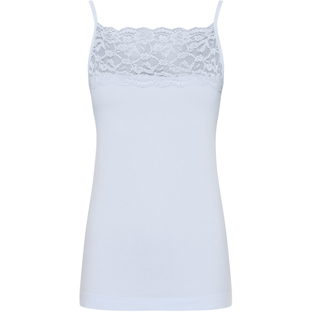 Nilla Wide Lace Top Licht blauw