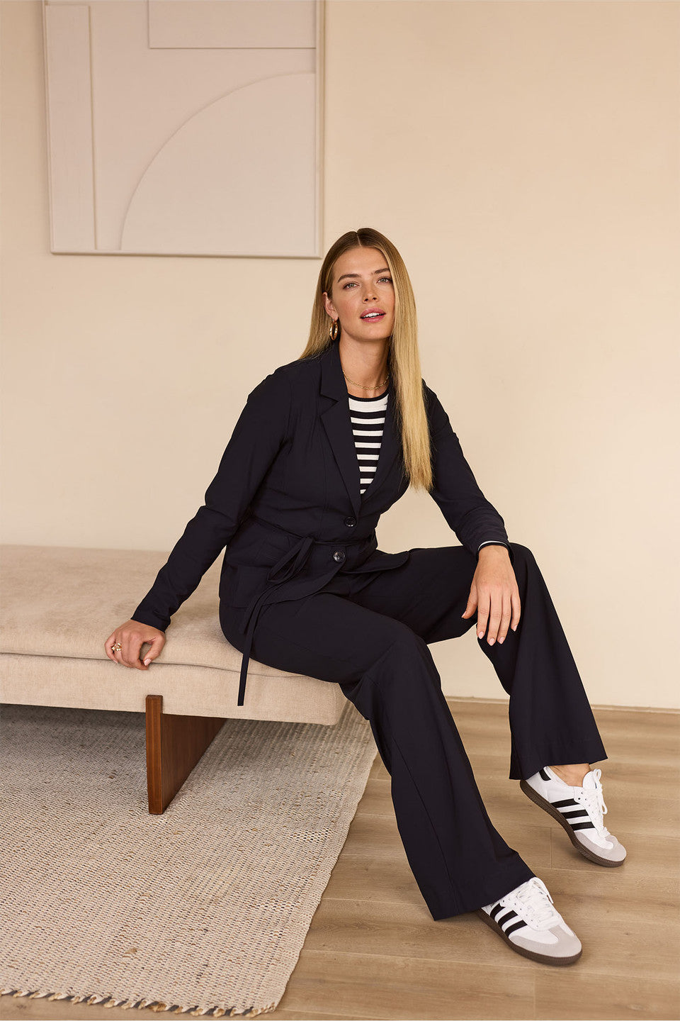 Lexie bonded trousers navy