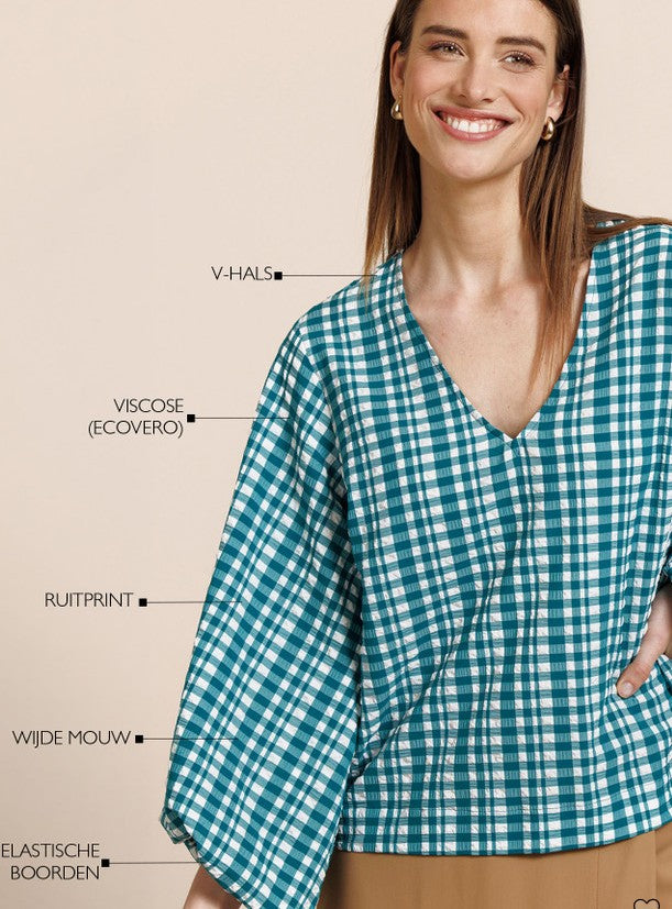 Florine check blouse