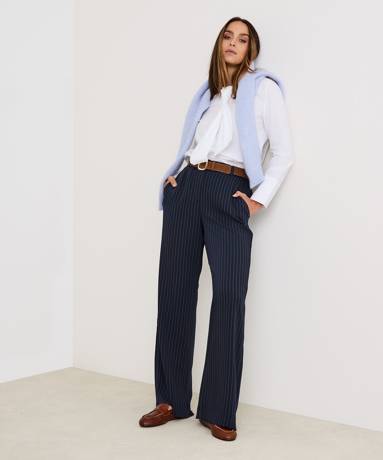 Milara-blue/white stripe