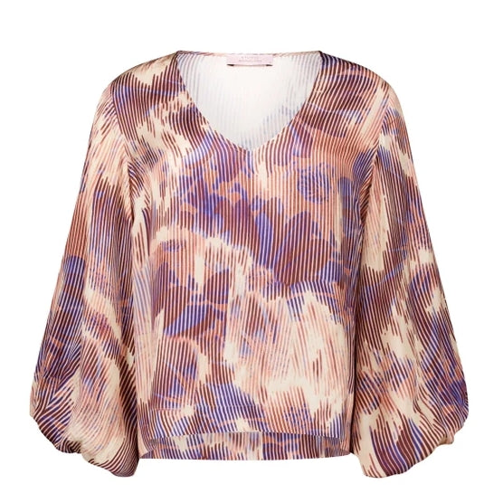 Florine flower stripe blouse