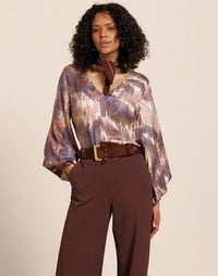 Florine flower stripe blouse