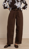 Babet jeansbroek donker bruin
