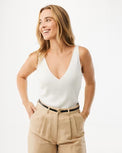 LAVENDER Rib top 110602 wit