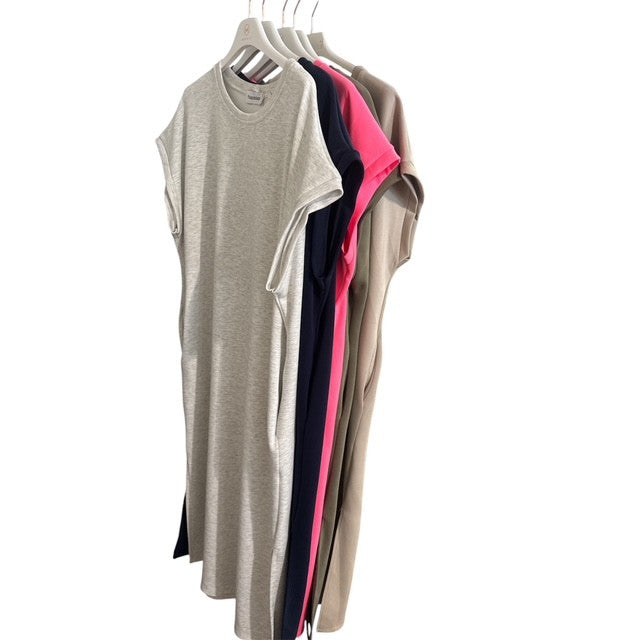 Scuba dress long ronde hals