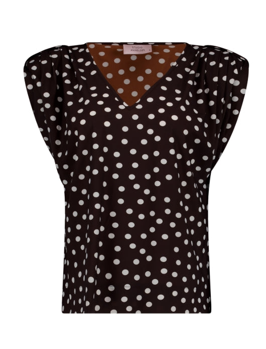 Leone dot vneck top