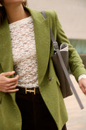 Wool vichy check blazer