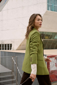 Wool vichy check blazer